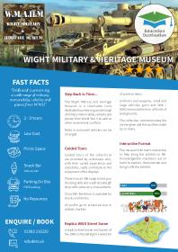 School Trip Information Sheet for Wight Military And Heritage Museum