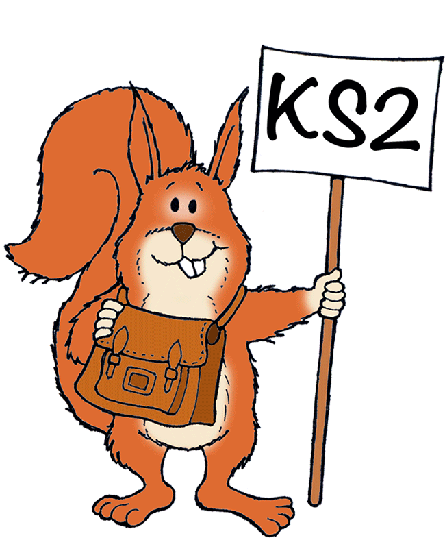 Picture of a young ED the Squirrel depicting a Key Stage 2 visitor to the Isle of Wight on a school trip